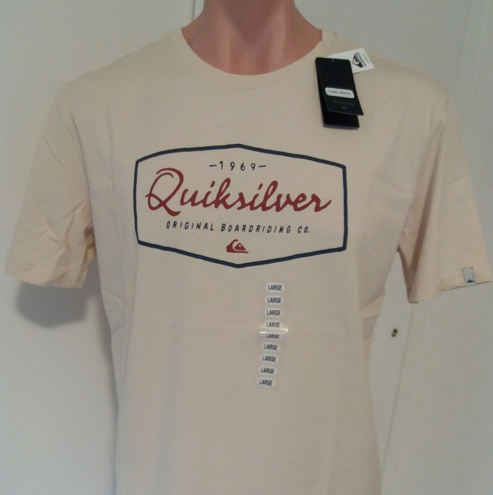 Quiksilver Cream Short Sleeve Tee Casual Comfort